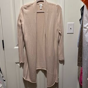 Chicos size 2 long sweater in light apricot